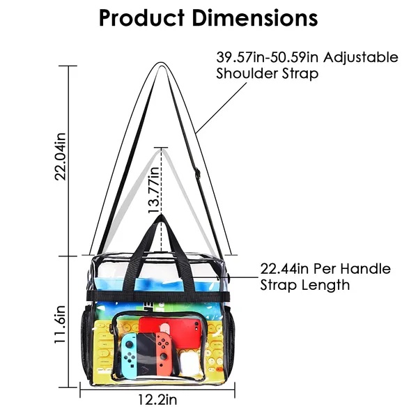 Clear Crossbody Bag Stadium Approved Clear Transparent Shoulder Bag - Image 4
